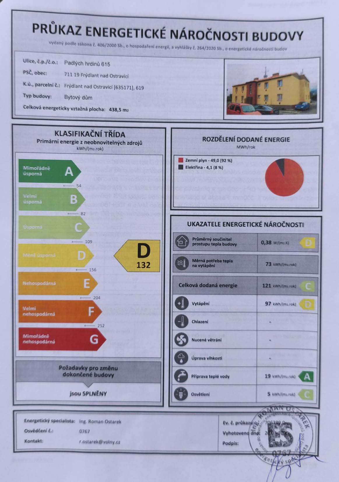 Energetický štítek budovy